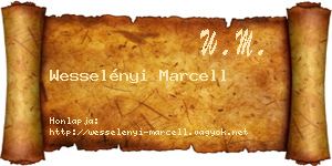 Wesselényi Marcell névjegykártya